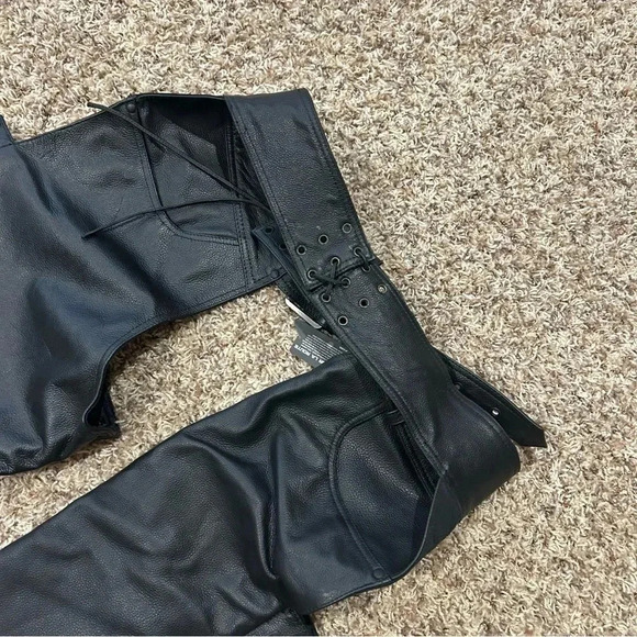 Z1R Sabot Leather Motorcycle Riding Chaps 3XL NWT - Picture 6 of 8